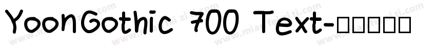 YoonGothic 700 Text字体转换